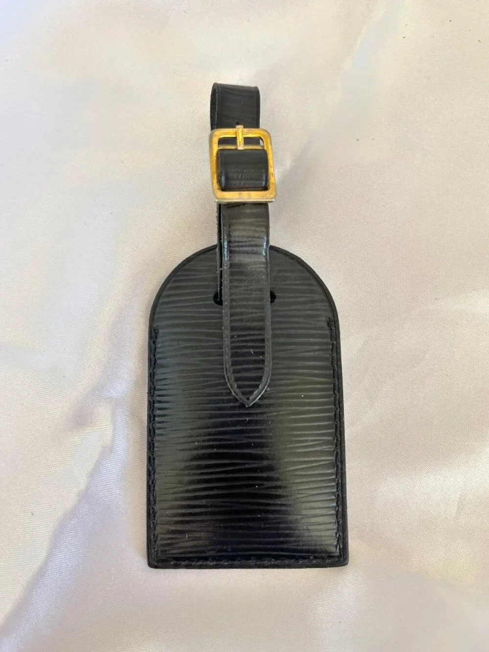 LOUIS VUITTON  Epi Luggage Tag Black EUC